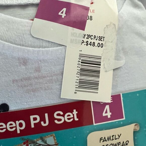 Disney Classic Mickey Mouse & Minnie Christmas PJ Sleep Set Fleece Unisex Kids 4 - Picture 3 of 5